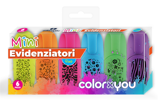 EVIDENZIATORE MINI FLUO SET 2 6PZ CXY TOPQUALITY        11069