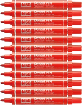 PENNARELLO PERMANENTE PENTEL N50 ROSSO