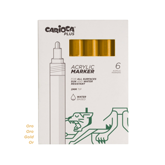 PENNARELLO MARKER CARIOCA ORO 6PZ           45218/19