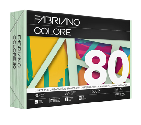 CARTA COLORATA FABRIANO A3 80GR. 500FF VERDE CHIARO    66129742