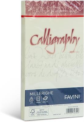 BUSTE CALLIGRAPHY 11X22 AVORIO 100GR 25PZ  A57Q424