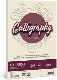 CARTA CALLIGRAPHY FAVINI MILLERIGHE RIGATO AVORIO 100GR  A69Q224