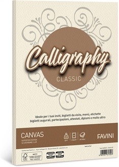CARTA CALLIGRAPHY FAVINI CANVAS A4 AVORIO 200GR  A69Q314