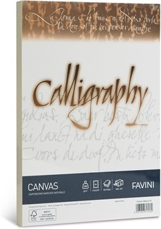 CARTA CALLIGRAPHY FAVINI CANVAS BIANCO A4 200GR   A690314
