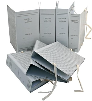 CARTELLA ARCHIVIO CON LEGACCI DR.10 25X35CM 1903