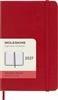AGENDA MOLESKINE A6 ROSSO RIGIDA 12M