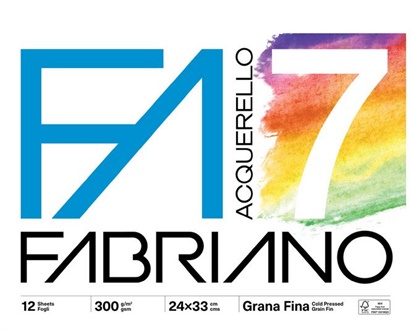 BLOCCO DISEGNO FABRIANO FA7 24X33 12FF 300GR ACQUARELLO 19100767