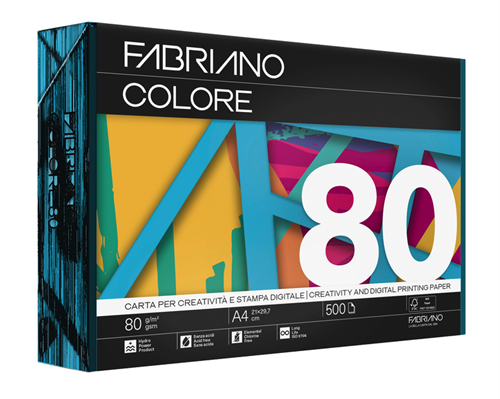 CARTA COLORATA FABRIANO A4 80GR. ONICE 500FF 75621297