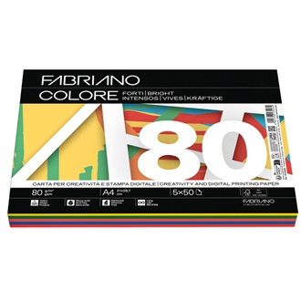 CARTA FOTOCOPIE FABRIANO A4 80GR 250FF COLORI FORTI  19100809