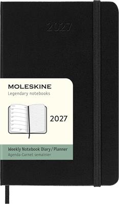 AGENDA SETTIMANALE MOLESKINE POCKET NERO   RIGIDA