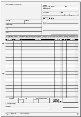 BLOCCO FATTURE 1 ALIQUOTA A5 3COPIE    2106