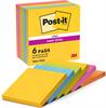 POST-IT SUPER STICKY COLOR 76X76 654-6SS  28056