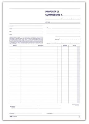BLOCCO PROPOSTA COMMISSIONE A5 DUPLICE COPIA 50 MODULI 2213