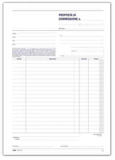 BLOCCO PROPOSTA COMMISSIONE A5 DUPLICE COPIA 50 MODULI 2213