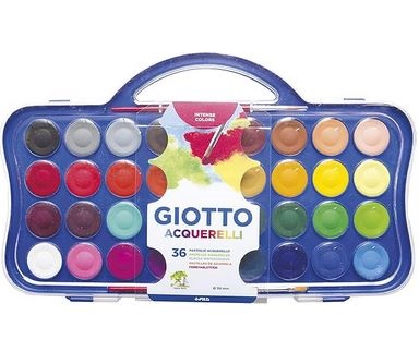 ACQUERELLI GIOTTO DA 36 COLORI CON PENNELLO 353600