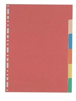 DIVISORI COLORATI FAVORIT A4 6 POSIZIONI   100204883