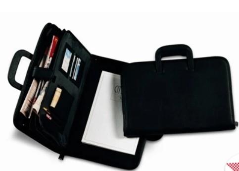 CARTELLA PORTABLOCCO SIMILPELLE MANICI CITY TIME NERO 243