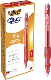 PENNA GEL SCATTO BIC GELOCITY ORIGINAL 0,7MM ROSSA 829159