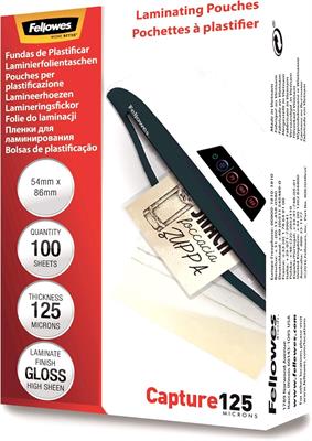 POUCHES PER PLASTIFICATRICI 60X90MM 125MY 100PZ FELLOWES 53974