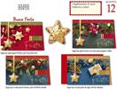 BIGLIETTI NATALE 12PZ CROMO NT8532
