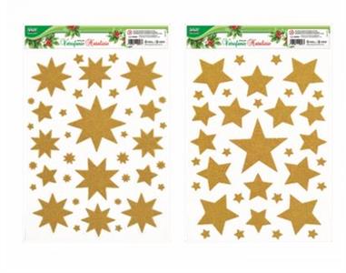 ADESIVI STELLE GLITTER ORO LEBEZ  80829
