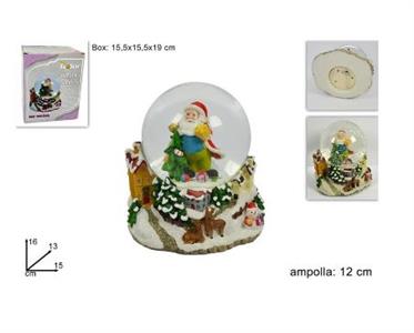AMPOLLA CARILLON BABBO NATALE H16CM