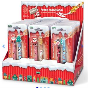 BLISTER PENNA CANCELLINA NATALIZIA 2PZ    81871