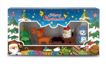 GOMMA DI NATALE SET 4PZ LEBEZ ASS. 81883
