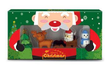 GOMMA DI NATALE SET 4PZ LEBEZ ASS. 81883