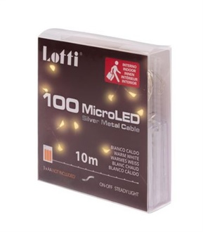 CATENA 100 MICROLED BIANCO CALDO MT.10 LOTTI  65857