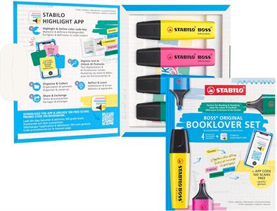 EVIDENZIATORE STABILO BOOKLOVER SET BOSS    70/4-1-104