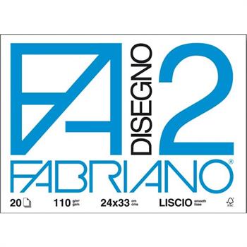 ALBUM DISEGNO FABRIANO F2 RUVIDO 24X33 10 FOGLI 110GR  04004105