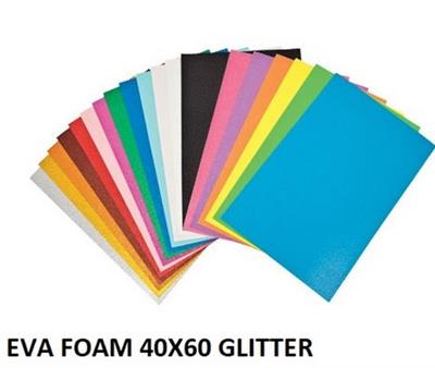 GOMMA EVA 40X60 ROSSO GLITTER DA10  23NIK158