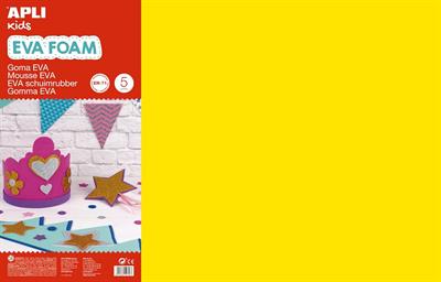FOGLI GOMMA EVA 40X60 GIALLO 5PZ    12760