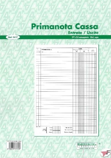 BLOCCO PRIMA NOTA CASSA A4 50X2 2607