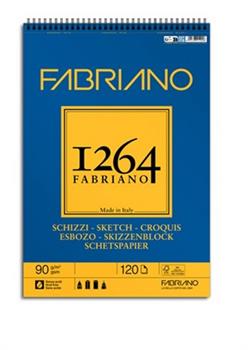 BLOCCO SCHIZZI SPIRALATO FABRIANO A4 90GR 120FF     19100637