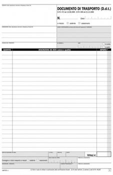 DOCUMENTO DI TRASPORTO 2C A4 50X2  3003