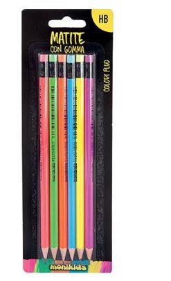 BLISTER MATITE FLUO CON GOMMA 6PZ 32NIK024BL