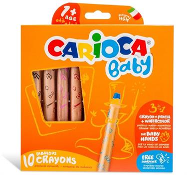 CARIOCA BABY CRAYONS PASTELLI 3 IN 1 DA 10 42818