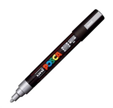 UNI POSCA MARCATORE ARGENTO PC-5M