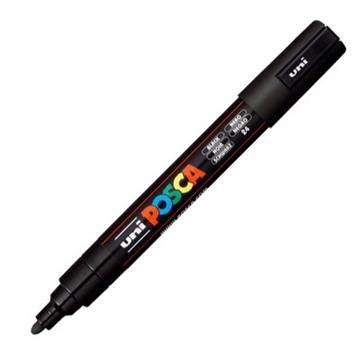 UNI POSCA MARCATORE NERO PC-5M