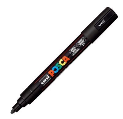 UNI POSCA MARCATORE NERO PC-5M