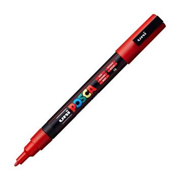 UNI POSCA MARCATORE ROSSO PC-3M