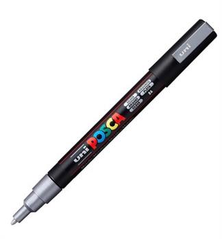 UNI POSCA MARCATORE ARGENTO PC-3M