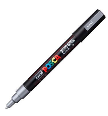 UNI POSCA MARCATORE ARGENTO PC-3M