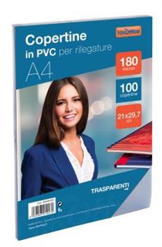 COPERTINE PVC TRASPARENTI A4 COLOR 180MIC ASS. 38NIK009/1