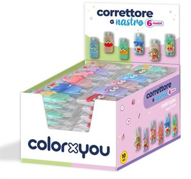 CORRETTORE A NASTRO FANTASIA 6PZ COLORXYOU TOP 11078