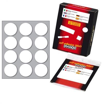 ETICHETTE ADESIVE BIANCHE MARKIN DIAM.34 120PZ    X11009