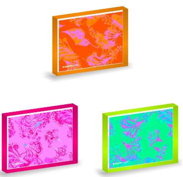 CORNICE ACRILICO FLUO FLOWERS 10X10 90D312407