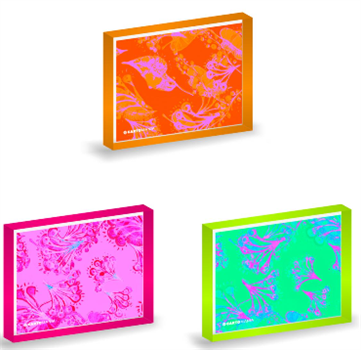 CORNICE IN ACRILICO FLUO FLOWERS 10X15 90D312408